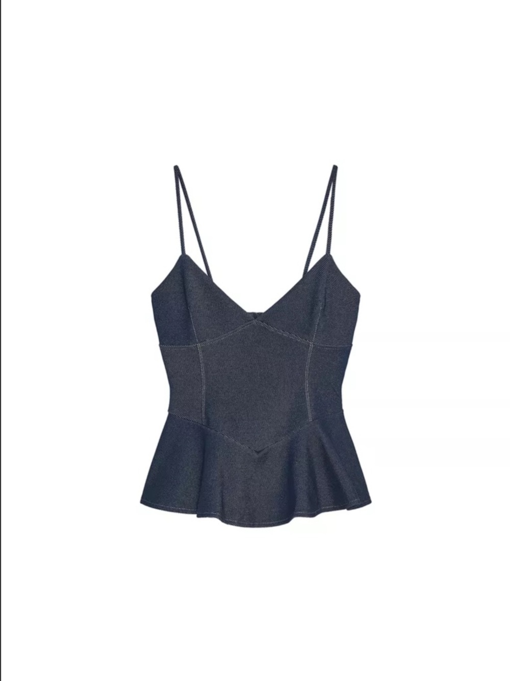 Twill Peplum Top